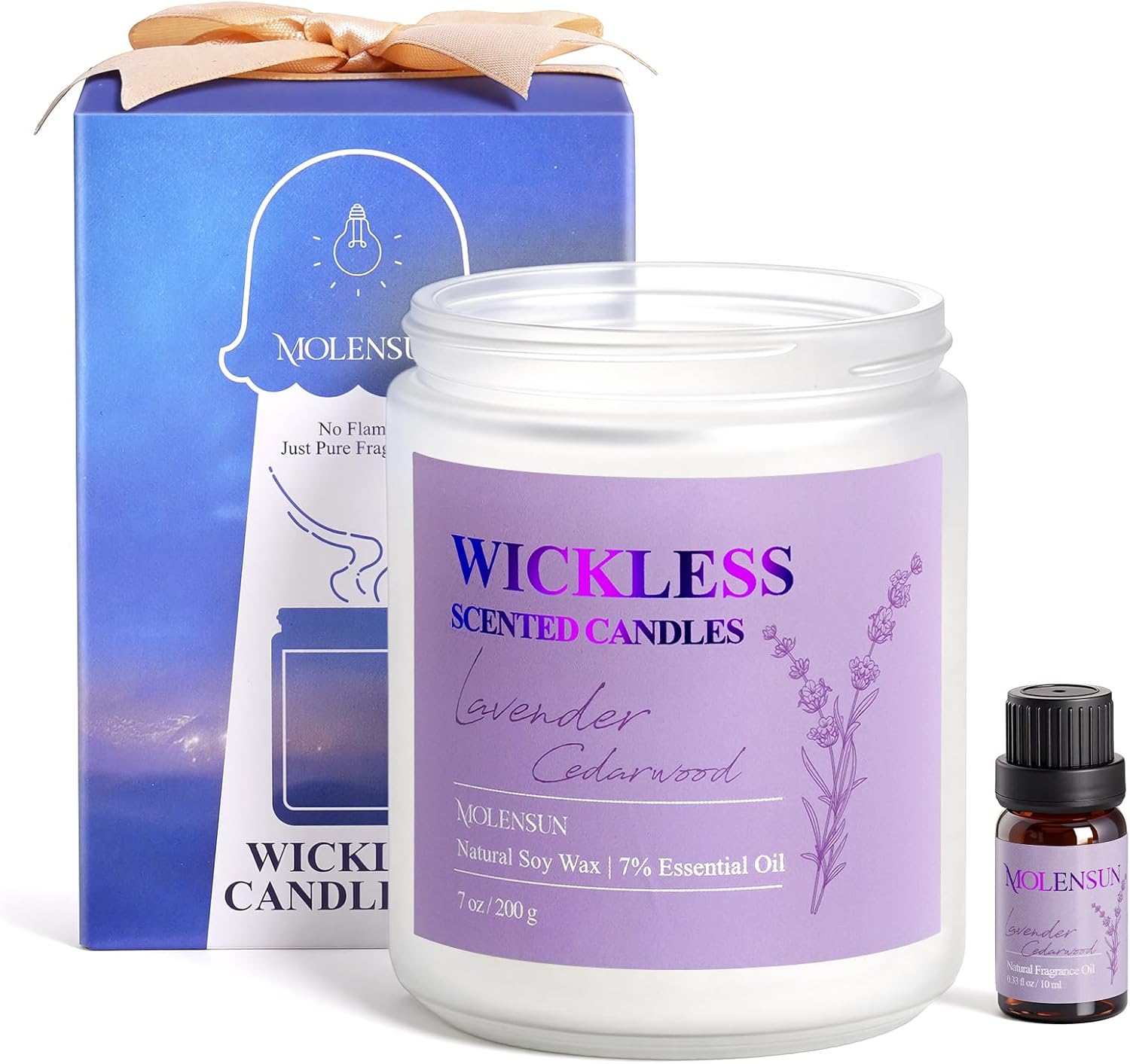 Vanilla Sandalwood Wickless Candle for Candle Warmer Lamp with 10Ml Essential Oil for Custom Aroma, Flameless Non-Toxic Soy Scented Candle for Home, Monter'S Day or Birthday Gifts for Women & Men
